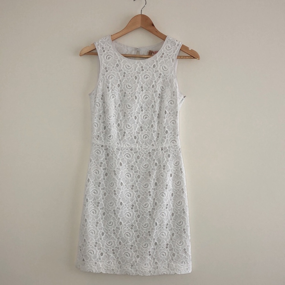 Brooks Brothers Red Fleece Lace Dress